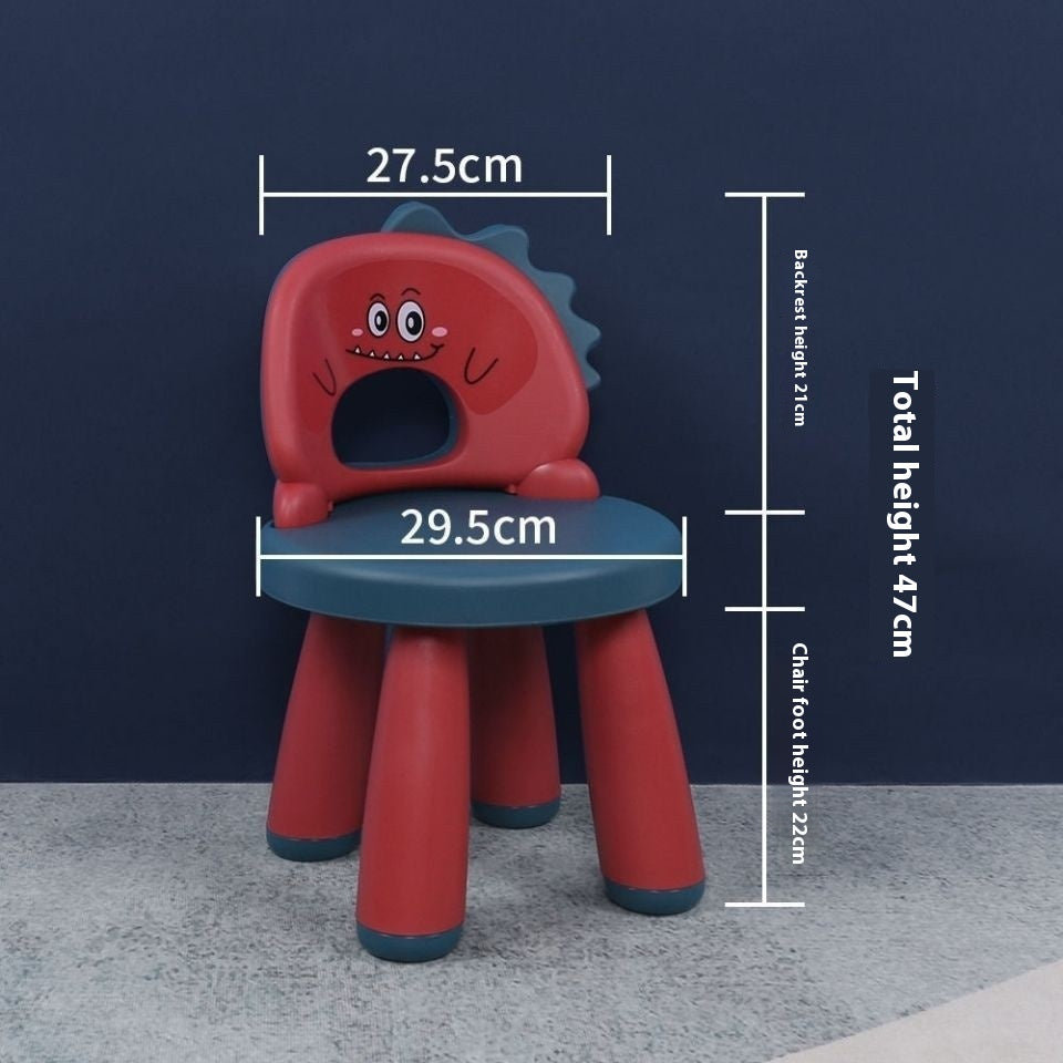 子ども安心で姿勢が整う毎日へ 恐竜デザイン滑り止めPPキッズチェア