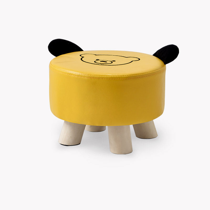 子ども安心・快適 ほっこり北欧空間 木製キッズロースツール パイン材 PVCマット