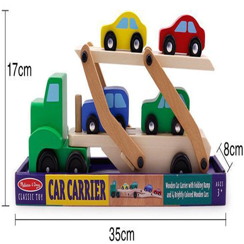 木製 カーキャリアトレーラー ダブルデッカー 折りたたみランプ