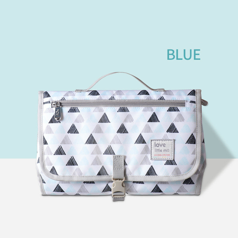 外出でも安心・快適 収納一体型でサッとおむつ替えが整う ベビー携帯おむつ替えシート付き おむつ収納バッグ ポリエステル 折りたたみ290×210×25mm