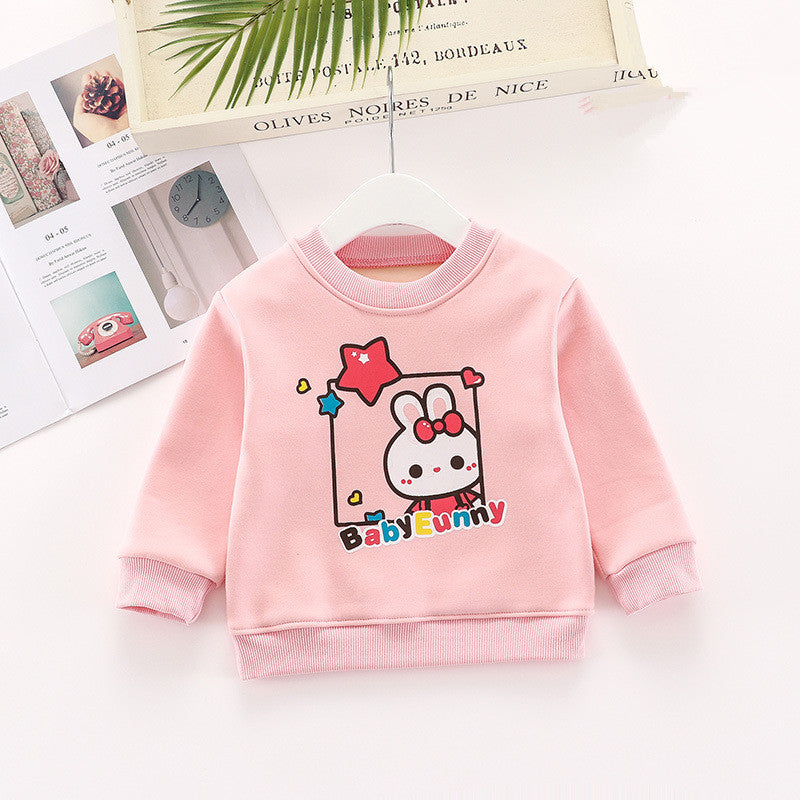 星とうさぎモチーフのスターラビット柄韓国風キッズトレーナー