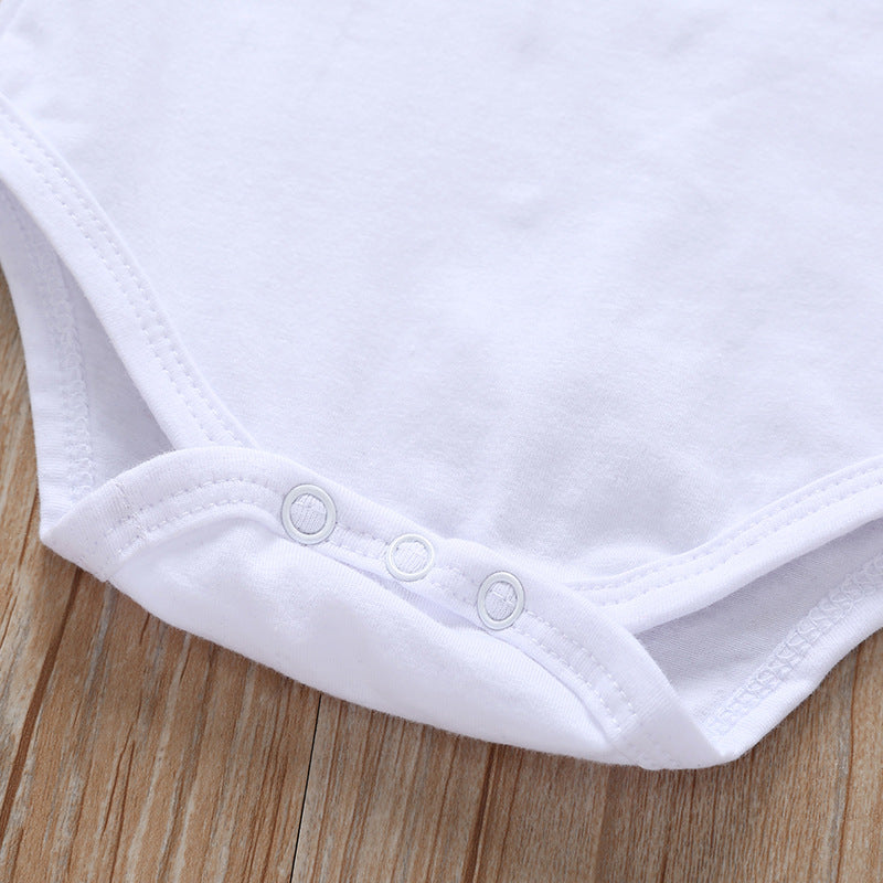 特別感のあるきらめきリボンで可愛く決まる 女の子ベビーロンパース&ブルマ&ヘアバンド3点セット 王冠ロゴプリント コットン混 70〜100cm