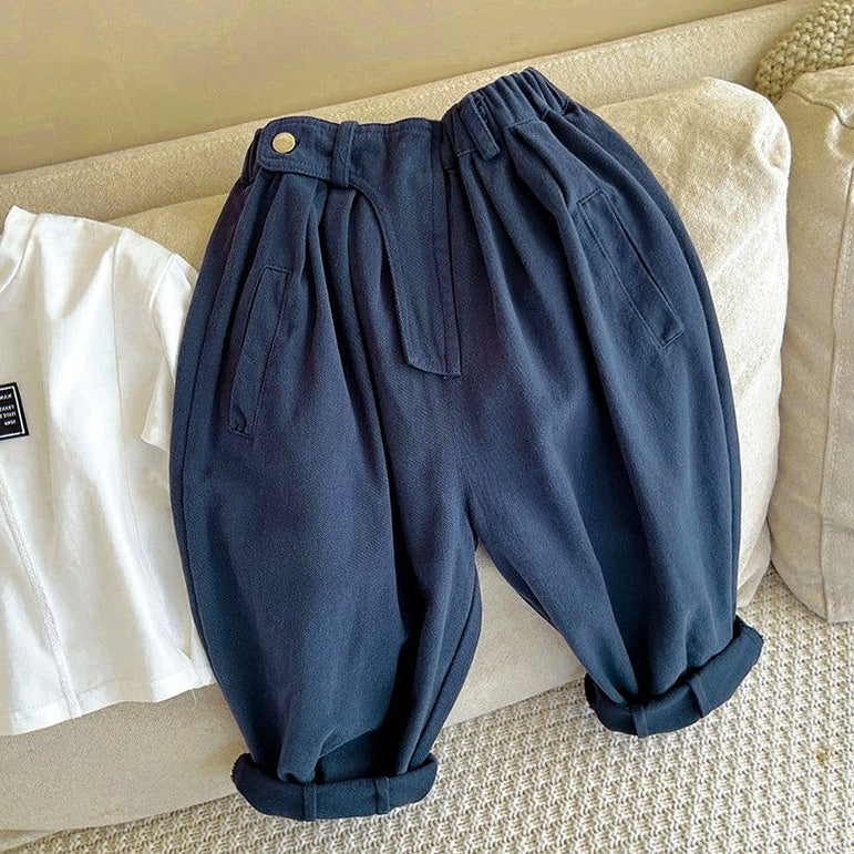 柔らかい質感コットン生地の子供パンツ