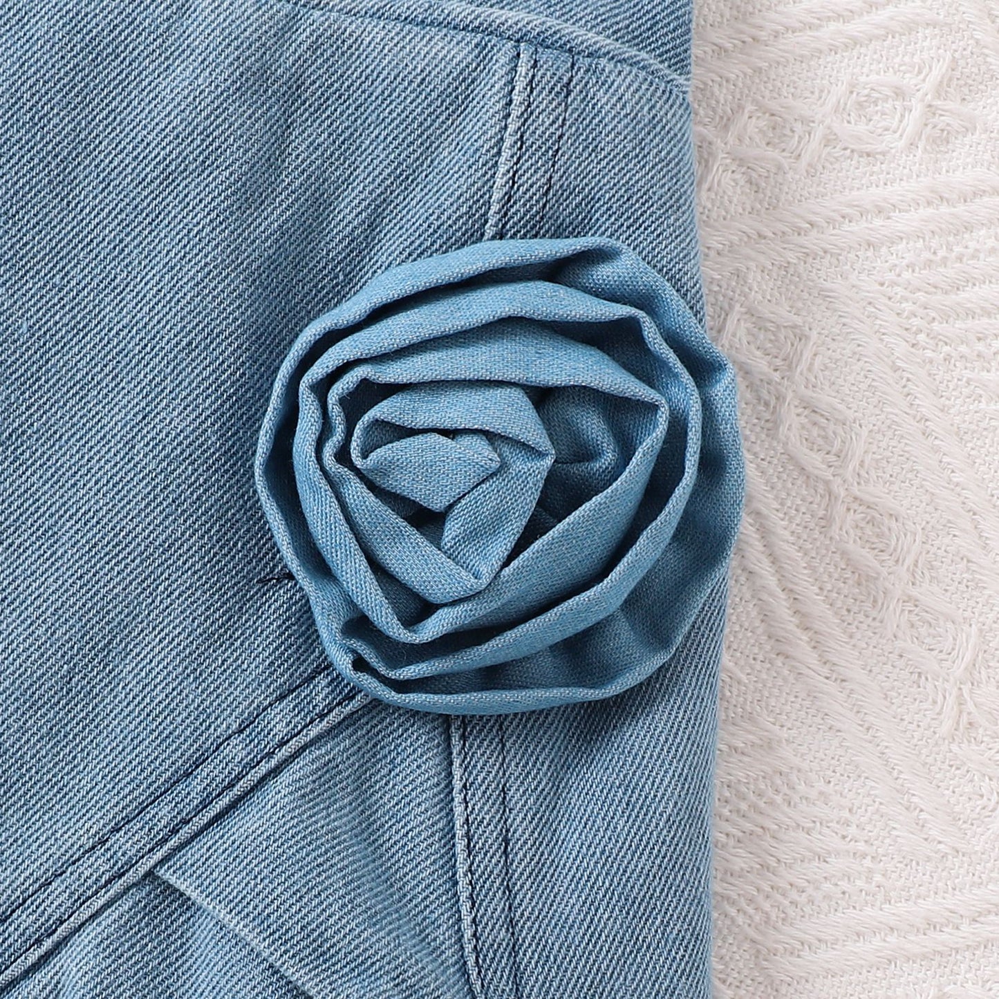 さらっと涼しく上品に華やぐ 女の子ホルターネックタンクトップ&ショートスカートセット ローズモチーフ コットン素材 4〜7歳