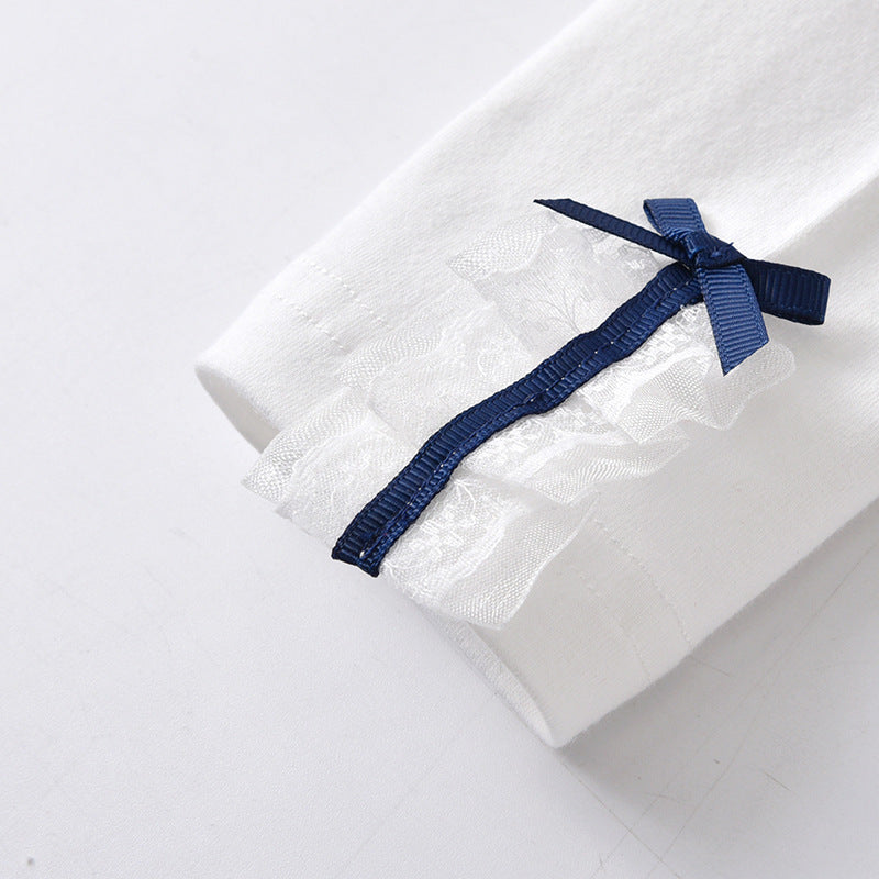 きちんと可愛いおでかけが叶う 女の子襟付きブラウス&ロングパンツ2点セット イエローギンガムチェックリボンデザイン コットン 66~110cm