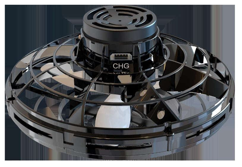 赤色のUFOスピナートイを手に持つ人