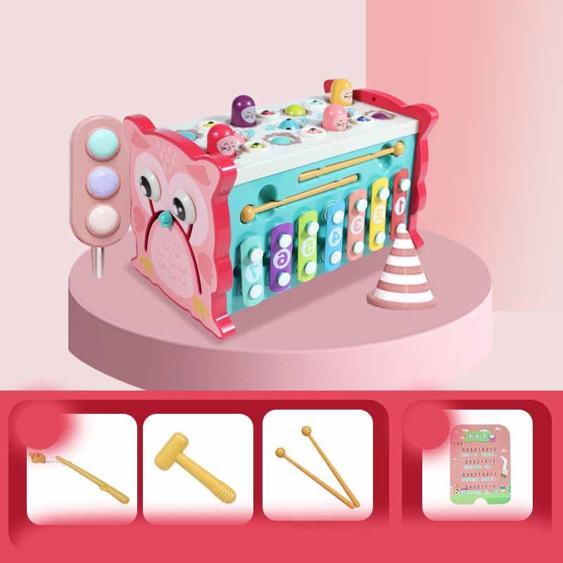 叩いて釣って音あそび!多機能ハムスターパズルボックス 知育おもちゃ 4〜6歳 Lumisei Prime