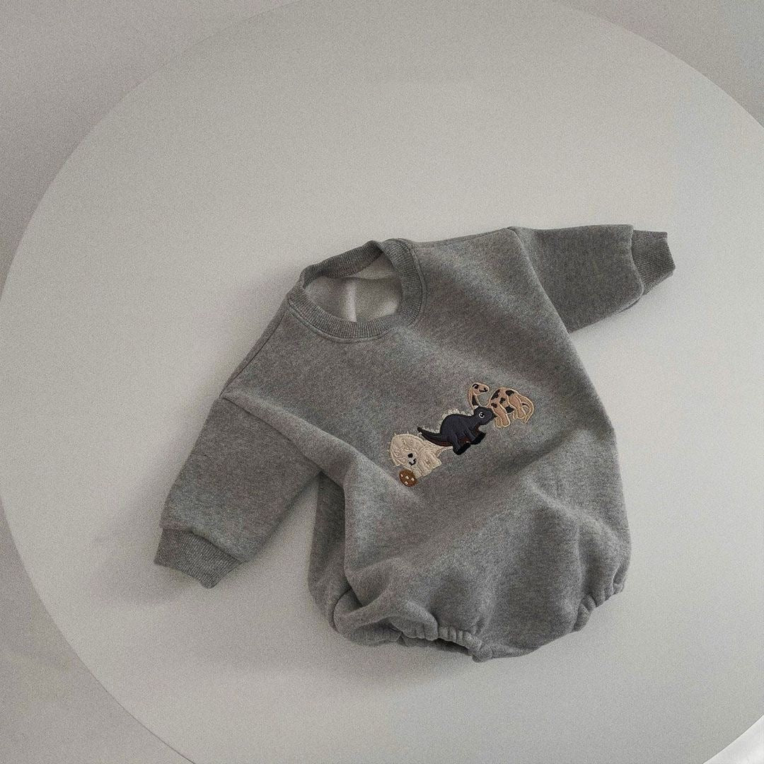 ラウンドネックベビーロンパース コットン素材 長袖 プルオーバー 韓国風 男女兼用 | Round Neck Cotton Baby Romper Long Sleeve Korean Style Unisex Lumisei Prime