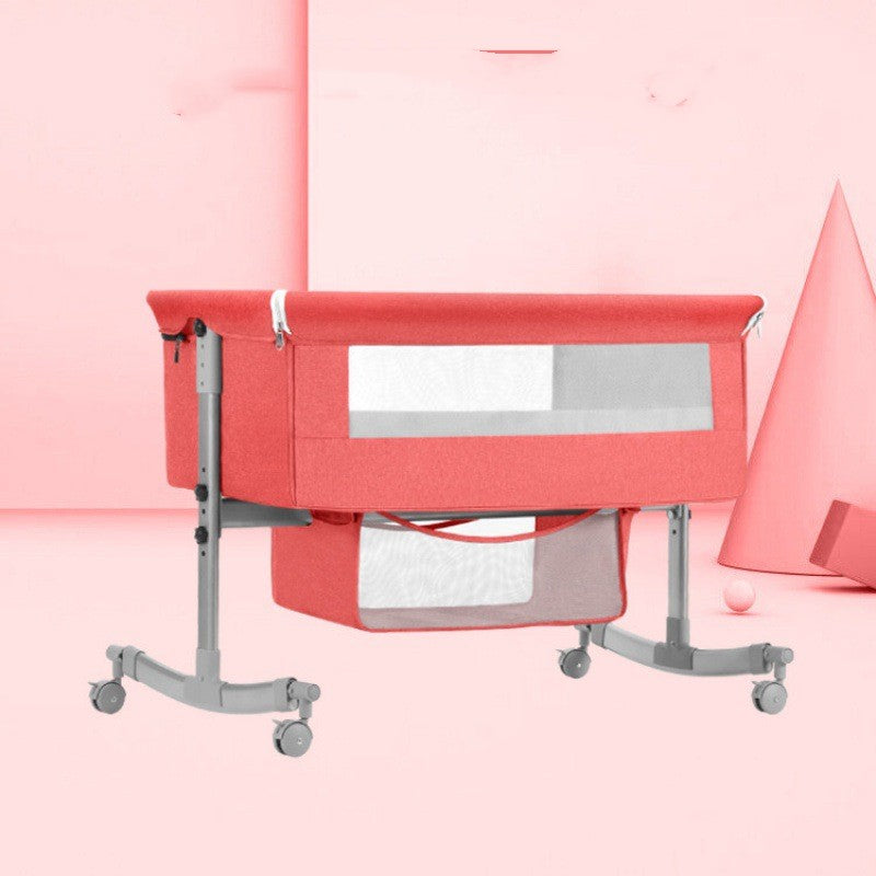 折りたたみポータブルベビークレードルベッド ローズレッド(折りたたみベビーベッド)