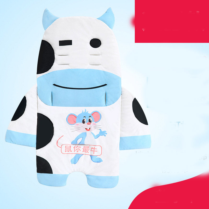 ベビーカーシートライナー どうぶつ柄 クリスタルベルベット×ファイバーコットン 滑り止め背面 75×33cm・75×35cm