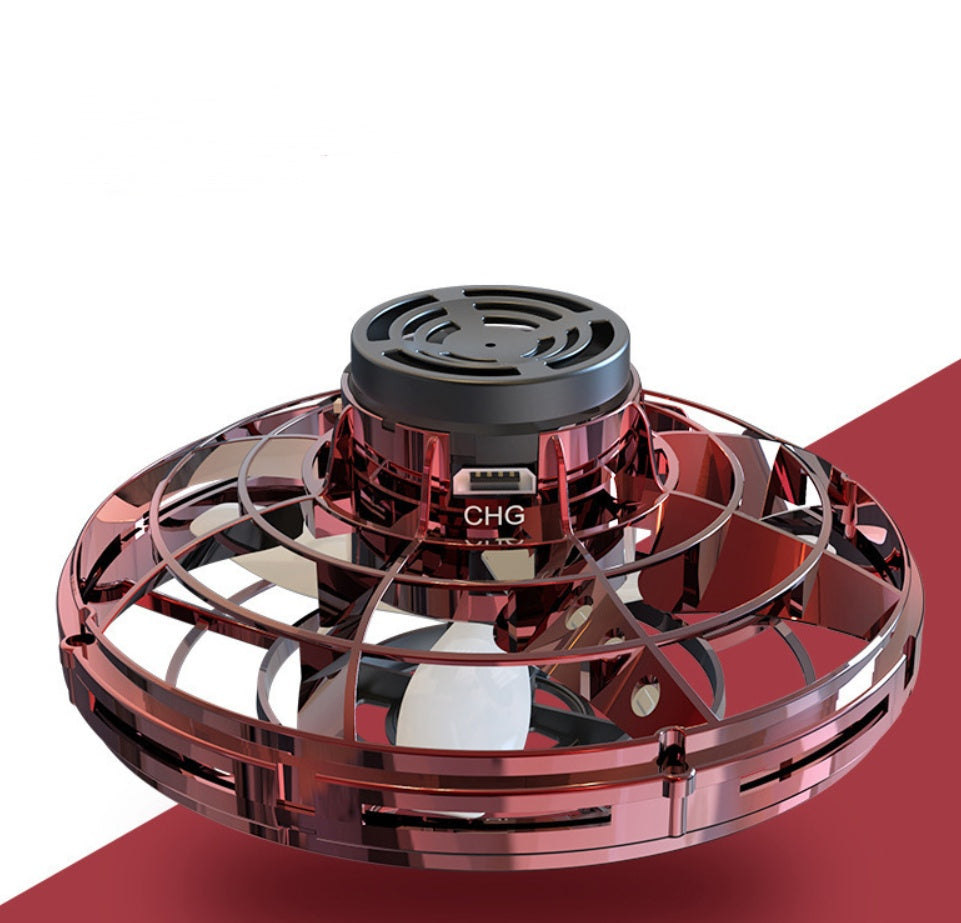 ミニフィンガーチップジャイロドローン UFOスピナー | 子供も大人も楽しめるRGBライト搭載フライングスピナー玩具 Mini Fingertip Gyro Interactive Drone Spinner Toy