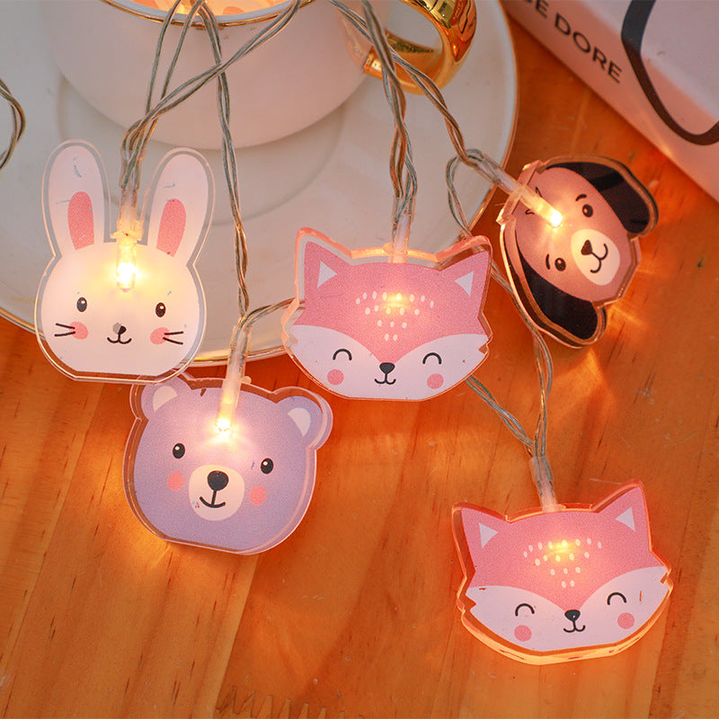 アクリル小動物LEDストリングライト 点灯イメージ 間接照明