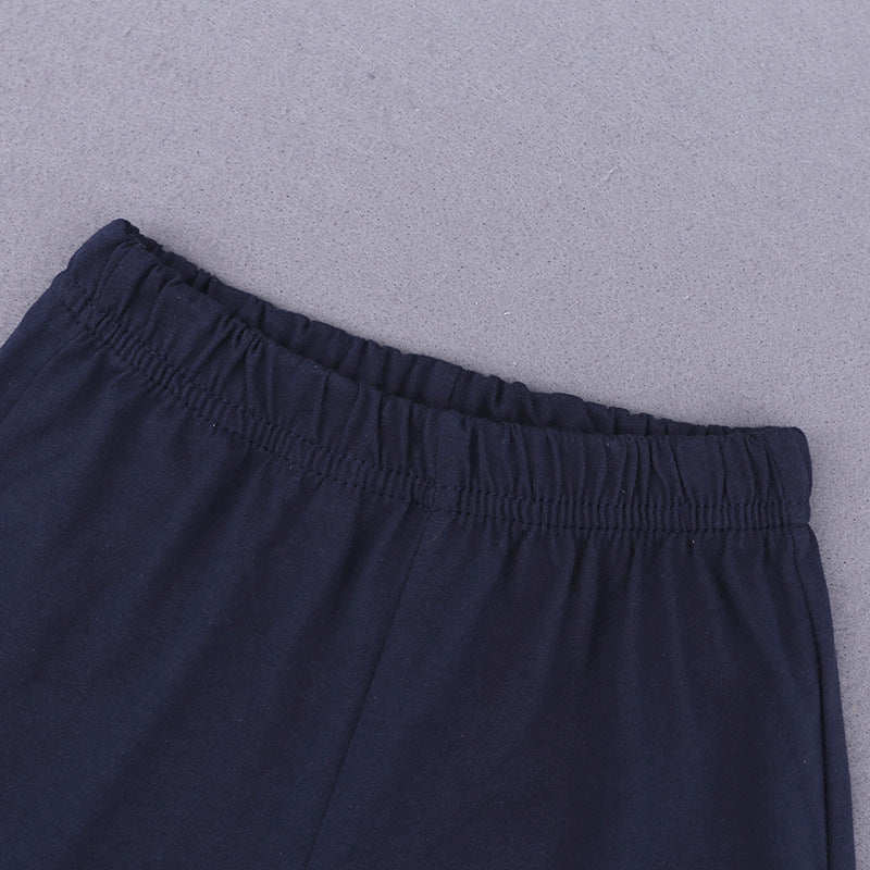 元気に走れる夏コーデが即完成する 男の子半袖Tシャツ&ショートパンツセット ボーダー恐竜柄 コットン 100~150cm