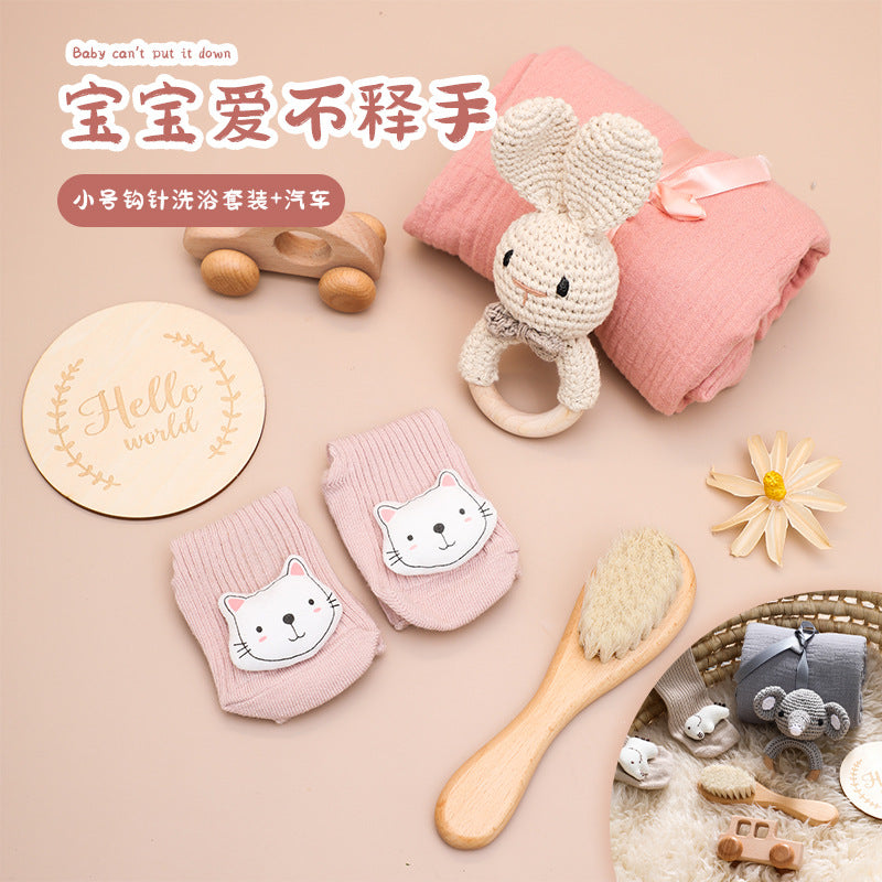 ベビーギフトセット|Nordic Style Baby Gift Box Set – 6-Piece Bath & Play Essentials for Newborns