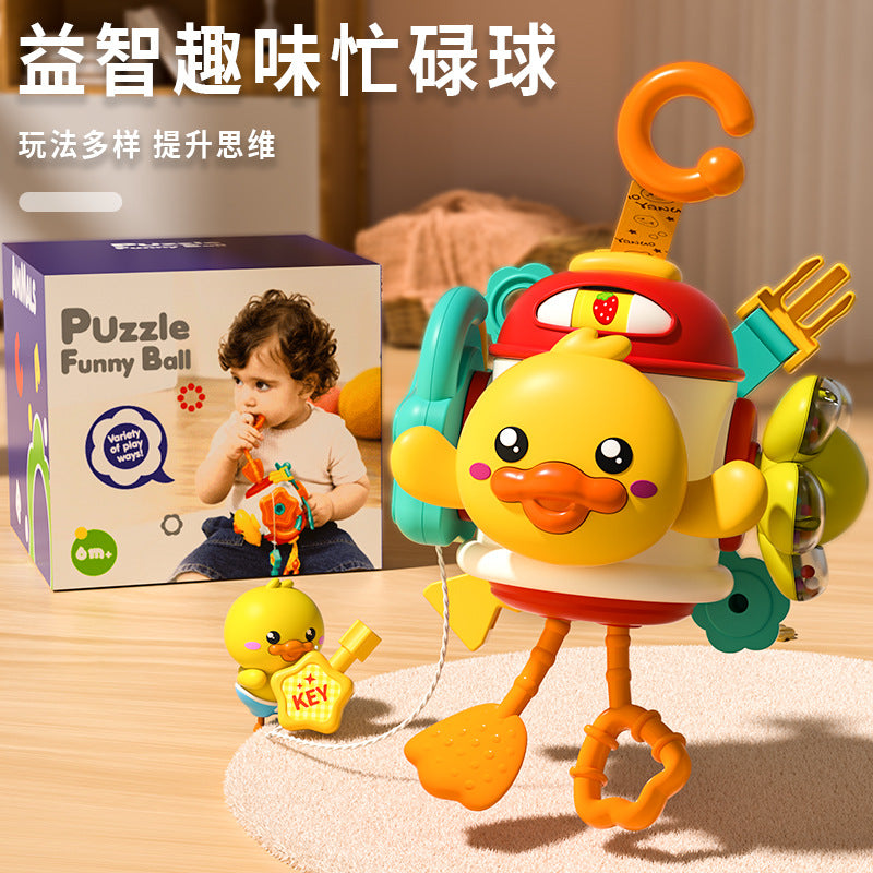 ABS アヒルモチーフ ベビーアクティビティラトルボール