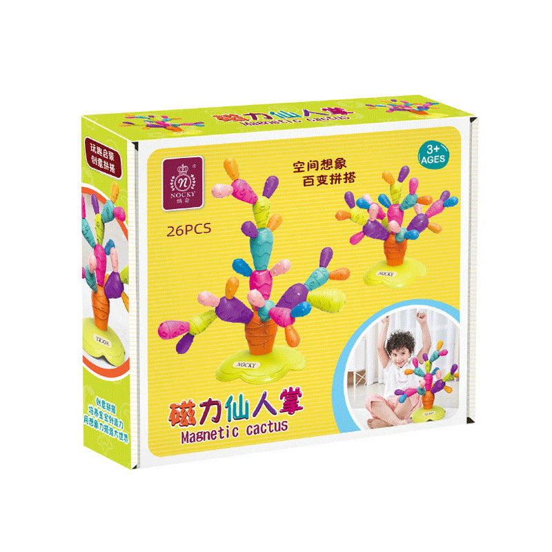 磁石サボテンブロック知育セットのカラーボックスパッケージ
