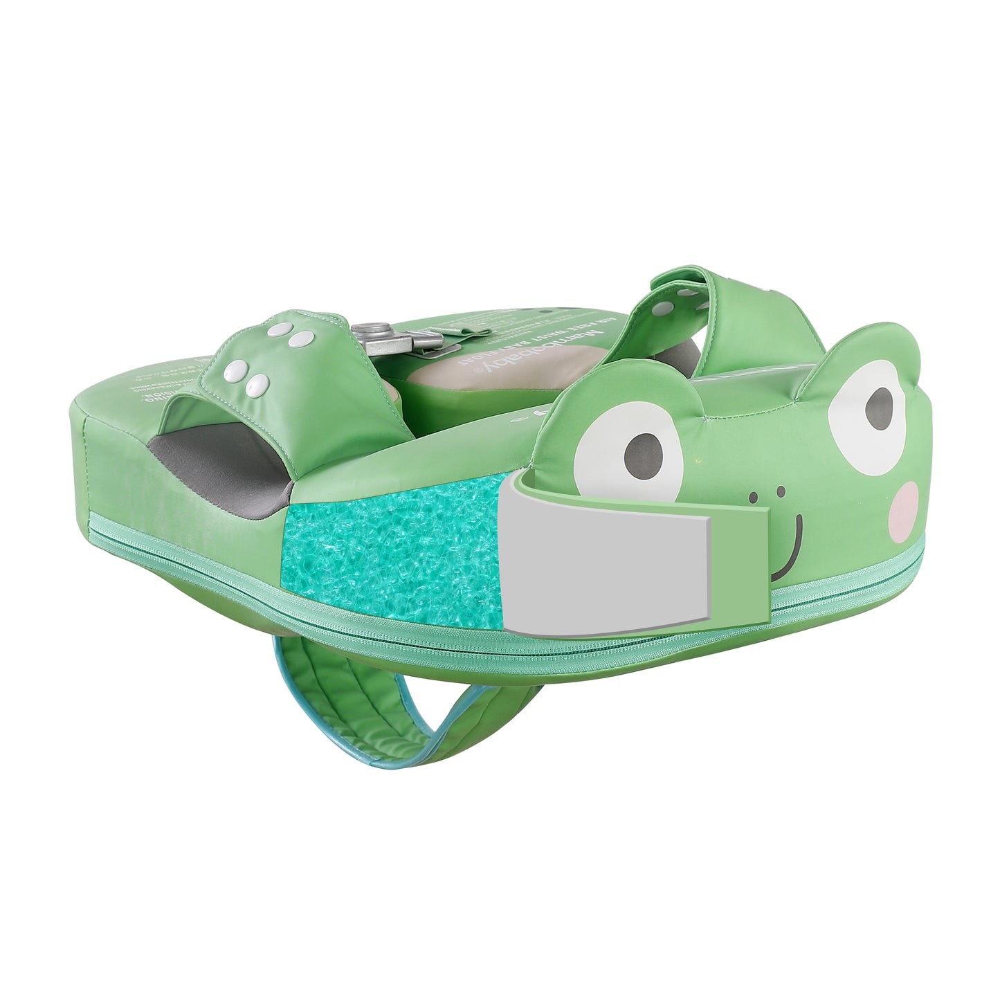 ノンインフレータブル 脇下ベビーフロート 座り式ブランケット付き 8ヶ月〜3歳 6〜18kg 胸囲46〜54cm IPX8防水 ニット弾性PU フロッグデザイン