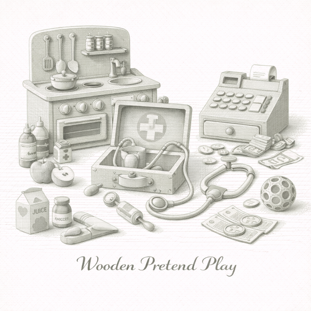 木製ごっこ遊び | Wooden Pretend Play