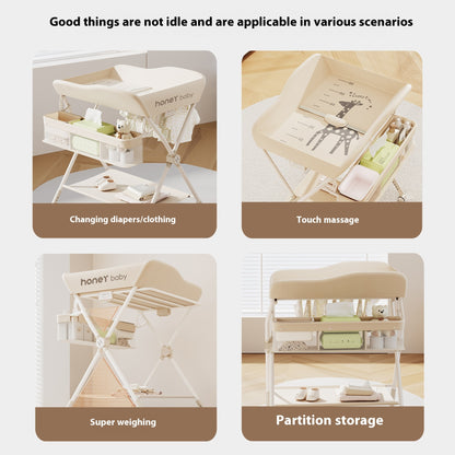 高さ調節可能なベビーケアテーブル安全ベルト付き
