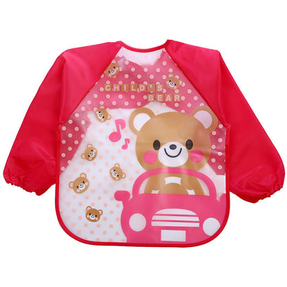 ベビー防水お食事エプロン | Long Sleeve Waterproof Baby Bib Apron Painting Gown Lumisei Prime