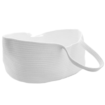 ベージュ・ホワイト・グレー3色を並べたコットンロープベビーベッド（カラーバリエーション）
