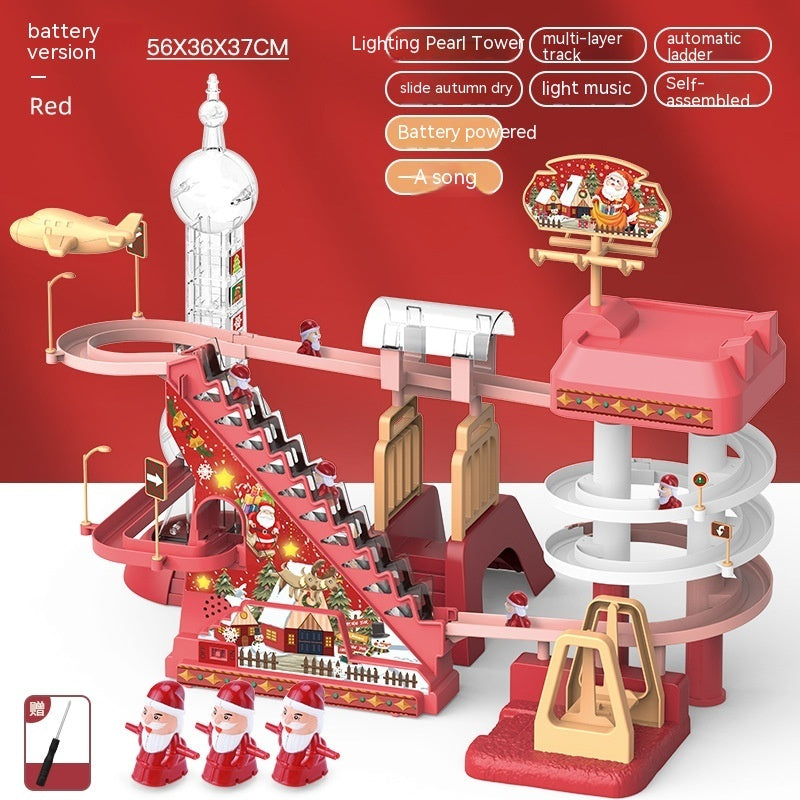 バッテリー式サンタクロース電動階段トラックの側面ディテール
