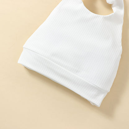 ホワイトのホルターネックトップス 単体イメージ
