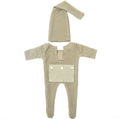 新生児フォト用ニットロンパース｜スパンデックス素材・伸縮性抜群・柔らかタッチ・男女兼用 | Newborn Photography Knit Romper | Soft Stretch Spandex Fabric, Gentle Touch, Unisex
