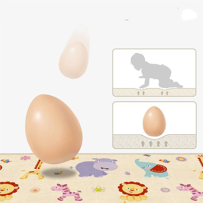 壁面デコレーションと合わせた動物柄・のりもの柄プレイマット 室内インテリアの使用イメージ
