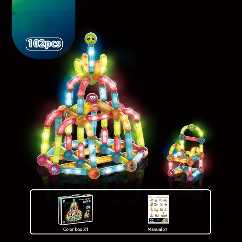 102ピース 磁気ロッド組み立てセット セット構成イメージ
