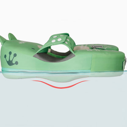 ノンインフレータブル 脇下ベビーフロート 座り式ブランケット付き 8ヶ月〜3歳 6〜18kg 胸囲46〜54cm IPX8防水 ニット弾性PU フロッグデザイン