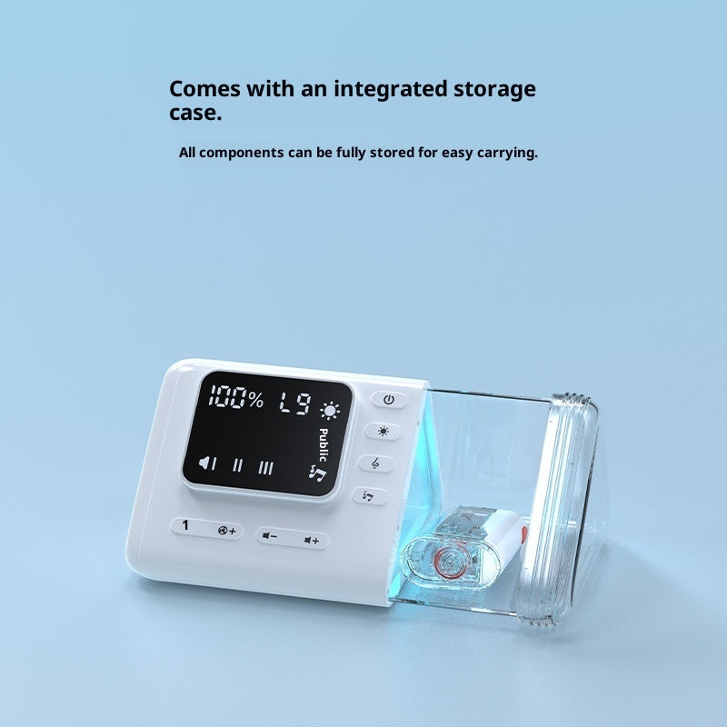 デスクトップ型ベビーノーズクリーナー本体とタンクのセット画像（電動鼻吸い器）
