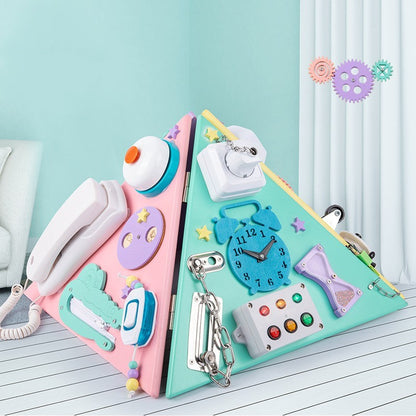 モンテッソーリ感覚訓練ボード ピラミッド型多機能設計
