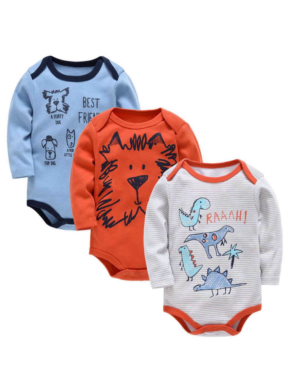 重ね着しやすいベビー用ボディスーツ
