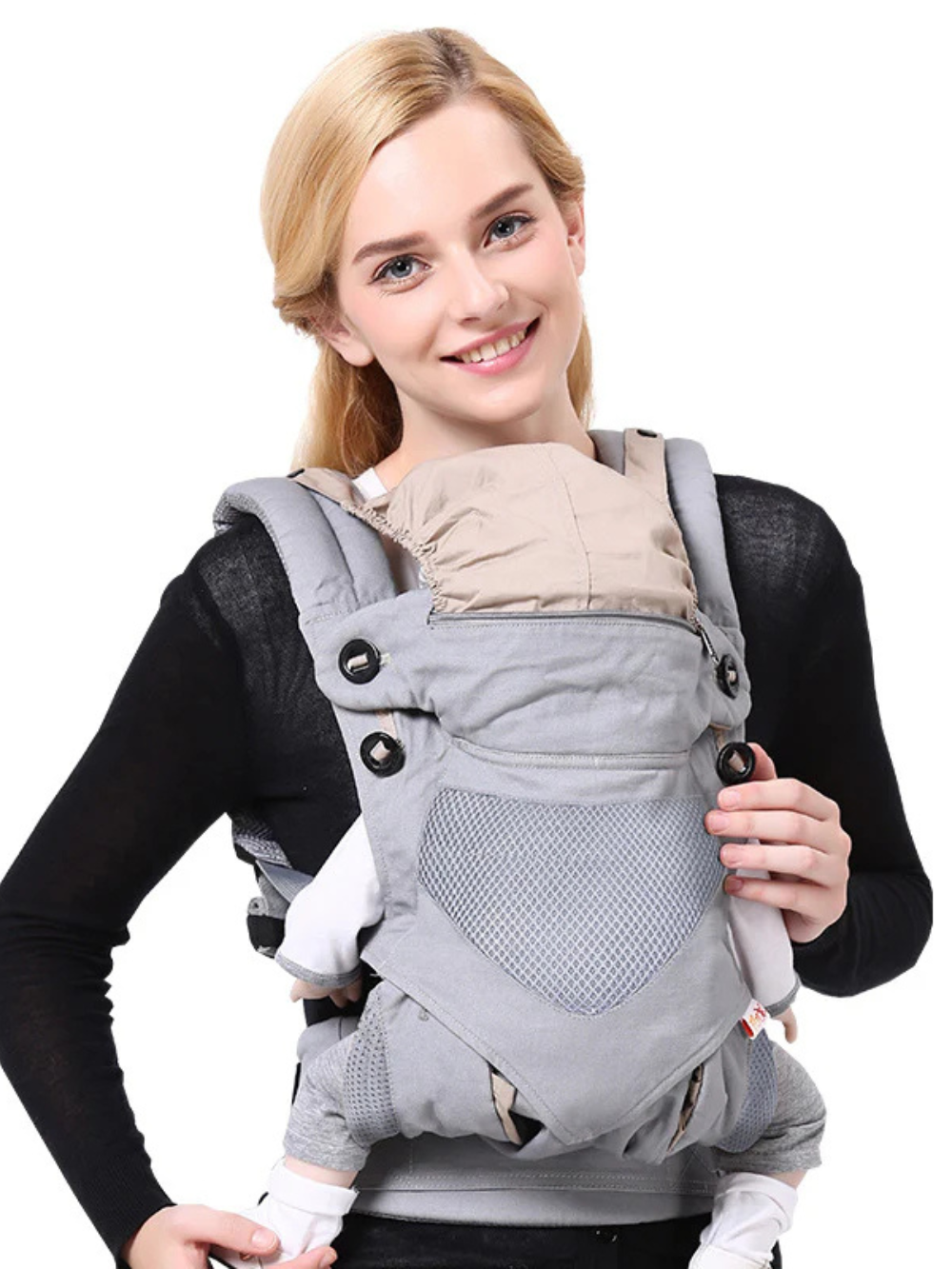 ベビー抱っこ紐の正面デザイン（抱っこ紐）
