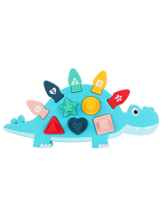 恐竜カラー図形マッチングパネル 本体イメージ 図形ピース装着 ピクチャーカラー
