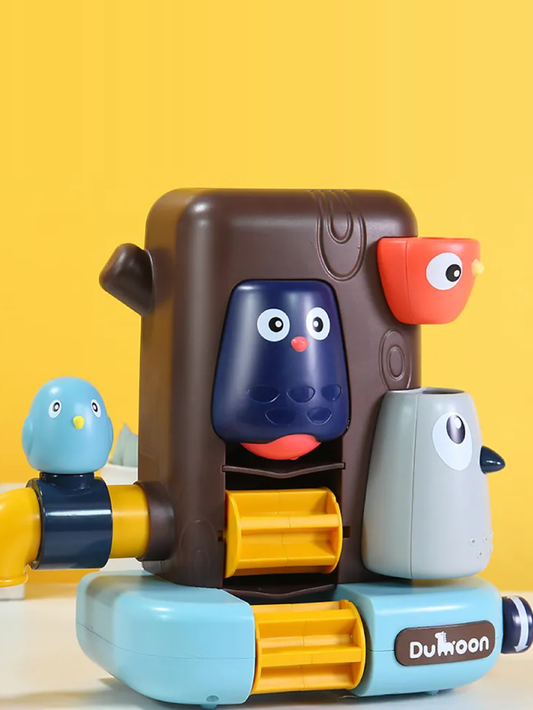 ツリーハウス水車おふろおもちゃ 本体全体イメージ カラフルデザイン
