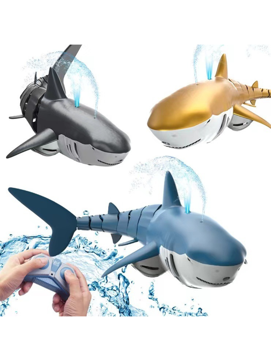 2.4Gリモコン水噴射シャーク ブラック・ブルー・ゴールドの本体イメージ ハンドル操作で噴射

