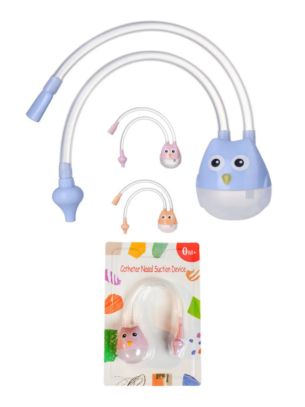 ベビー鼻吸い器 カテーテルチューブ付きセット 全体イメージ（鼻吸い器（鼻水ケア））
