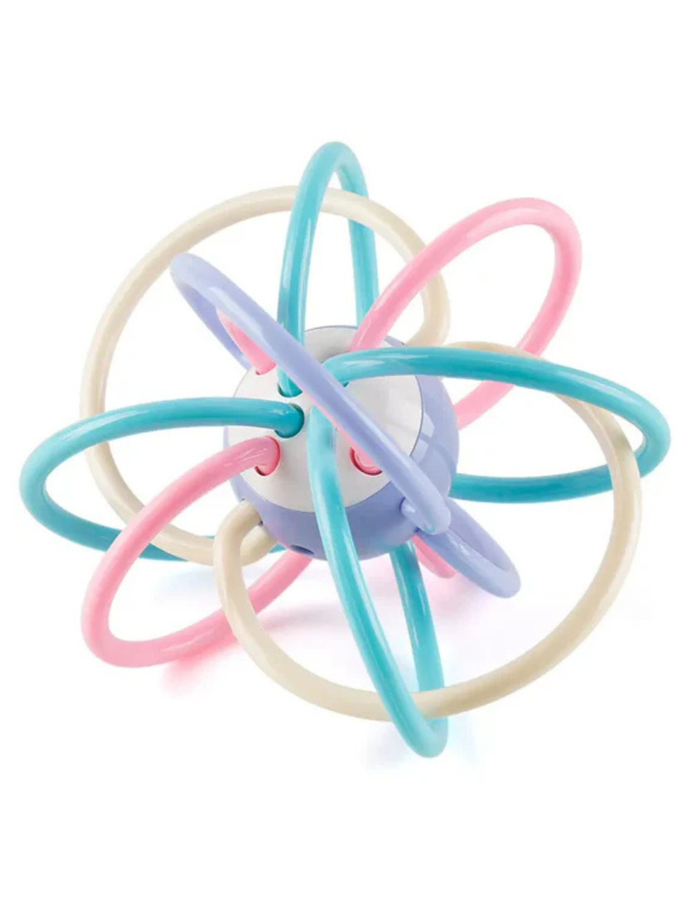 ベビー ループボール歯がため 多重ループデザイン 全体イメージ（パステルカラー）
