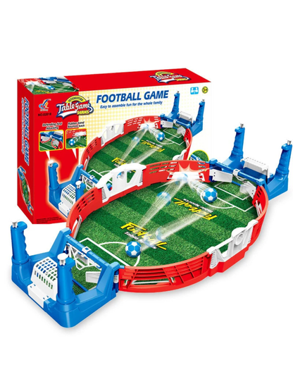 カラフルなフィールドデザインが特徴のミニサッカーテーブル
