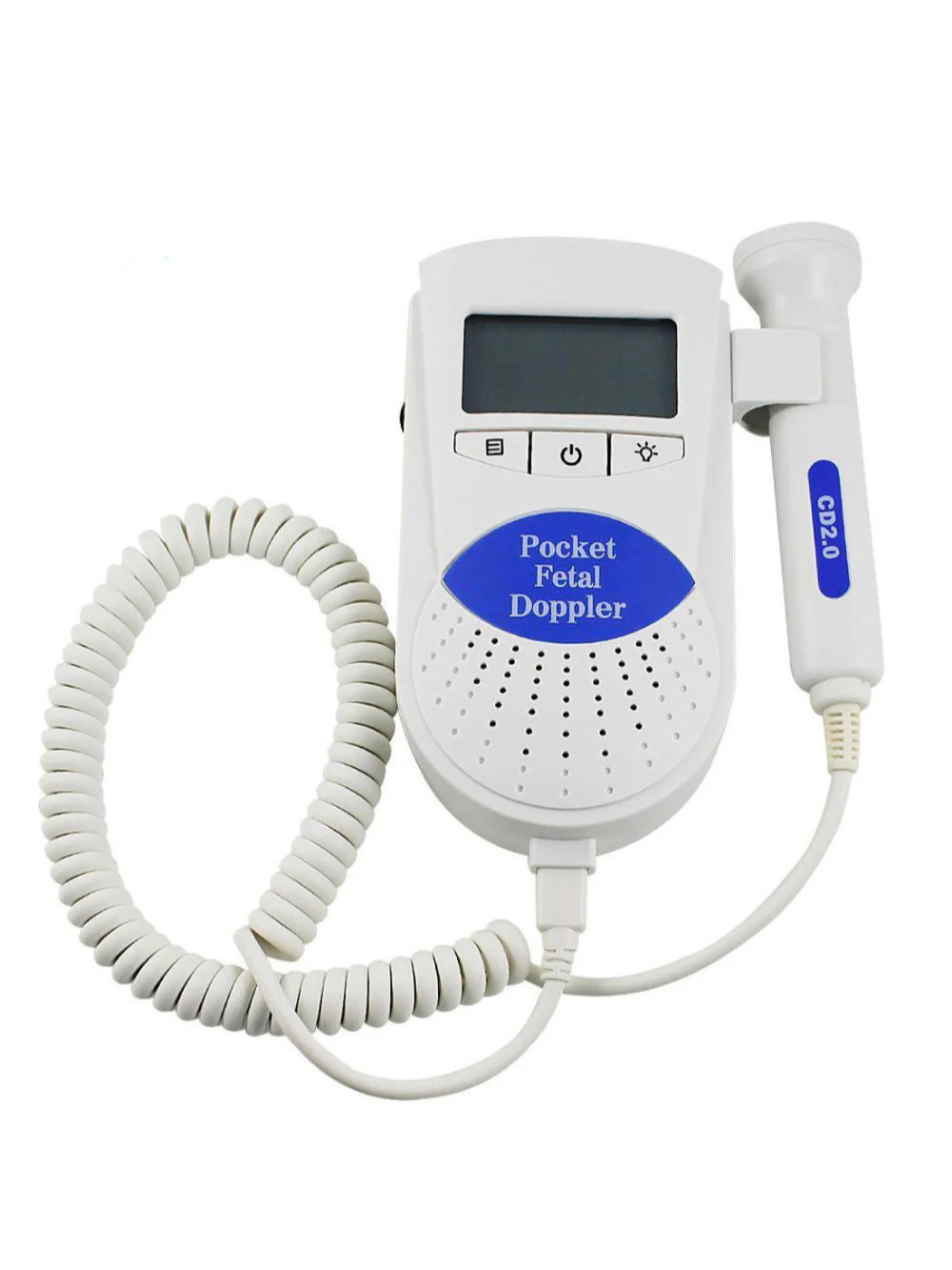 LCD画面付き家庭用胎児心音ドップラーモニターと専用ジェルチューブのセット
