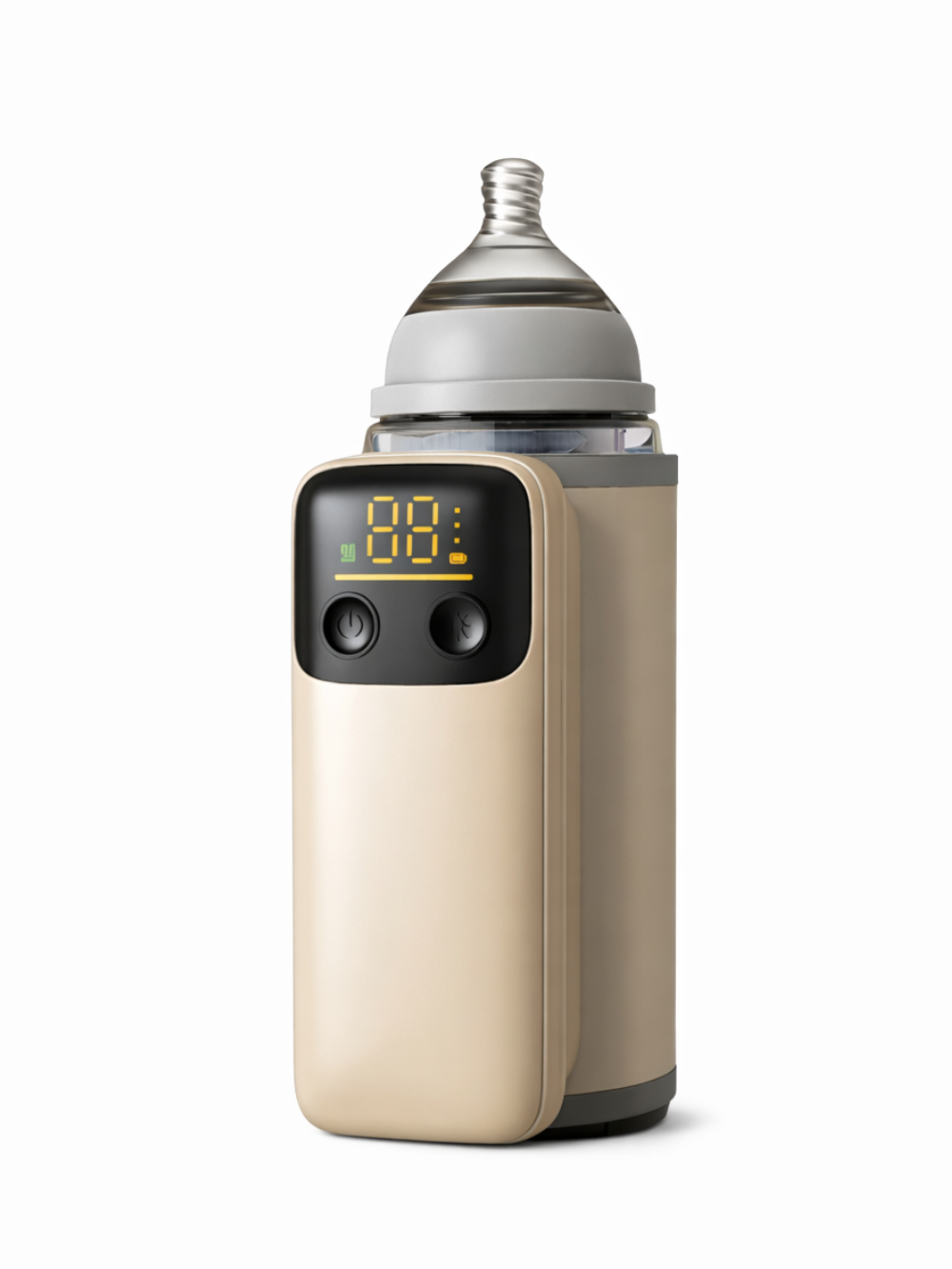 携帯型哺乳瓶ウォーマー 8000mAh急速充電モデル 本体アップ（恒温加熱・バッテリー表示）
