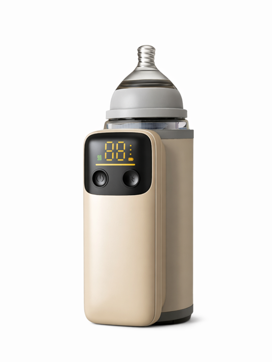 携帯型哺乳瓶ウォーマー 8000mAh急速充電モデル 本体アップ（恒温加熱・バッテリー表示）
