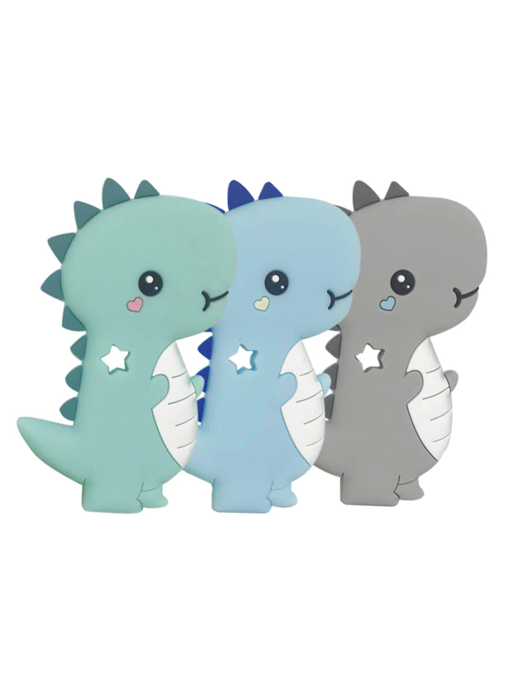 シリコン恐竜歯固め ステゴサウルス 3色（グリーン・ブルー・グレー）（歯がため）
