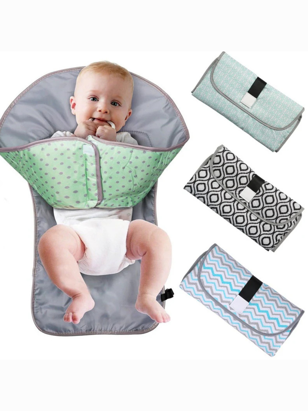 折りたたみ式防水ベビーチェンジングパッド 携帯用おむつ替えマット
