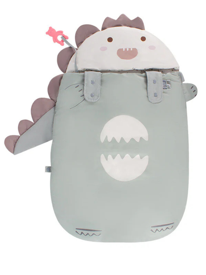 パープルのベビー抗ショックスリーピングバッグを正面から撮影した商品画像（パープル ベビー寝袋）
