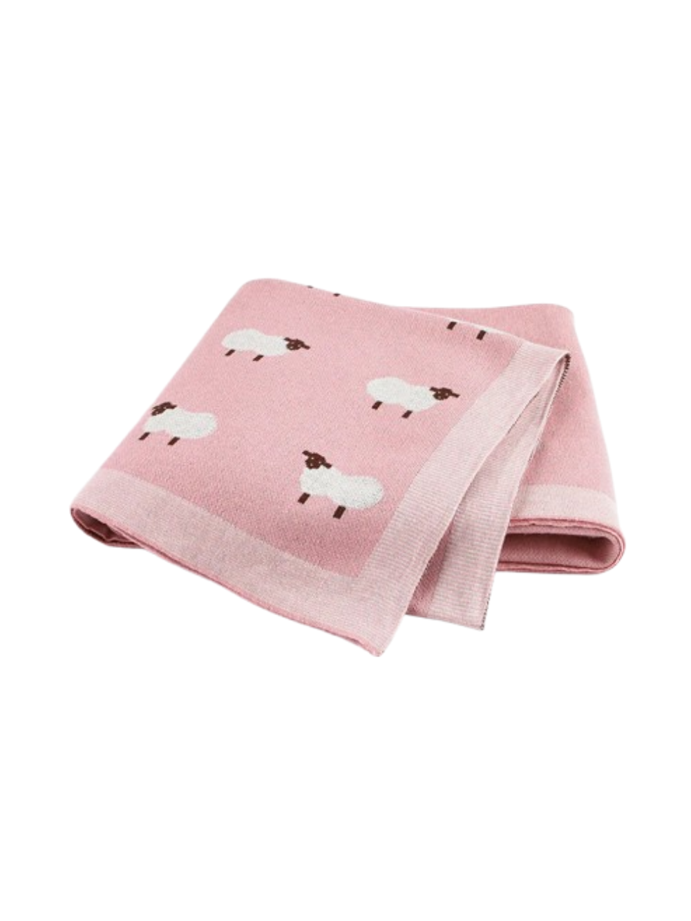 ピンクカラーの100×80cmベビー毛布の商品写真（綿100％ ベビーブランケット）

