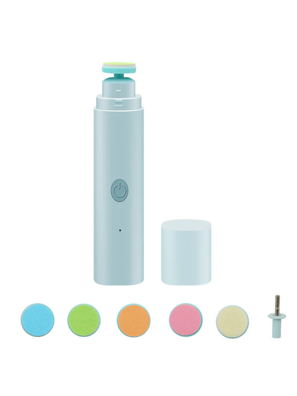 ベビー電動爪やすり ブルー 本体と付け替え研磨ヘッドセット（赤ちゃん電動爪やすり）
