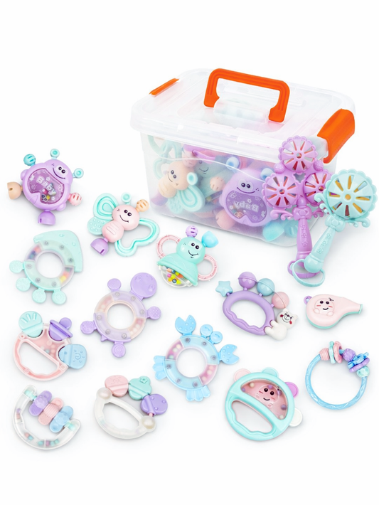 BPAフリープラスチック ベビーラトル 歯固めセット